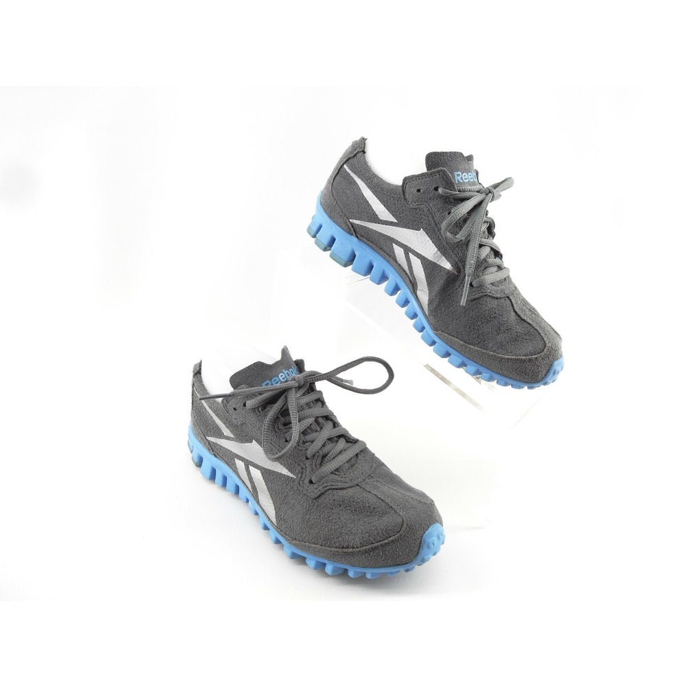 Reebok Real Flex Gray Blue Running Athletic Shoes Sneakers Women's Sz‎ 5